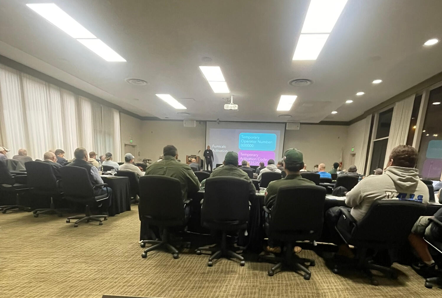 Luis Gonzalez teaching a Fumigation Measurement Class at a California Fumigation School in 2025